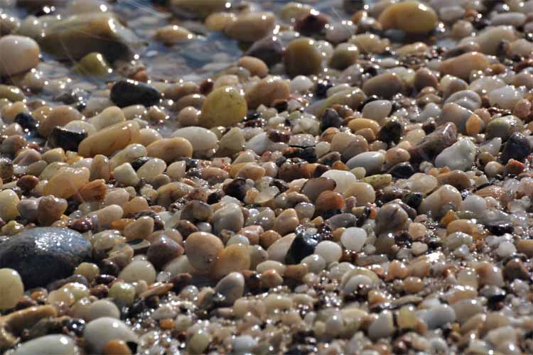 pebbles on beach